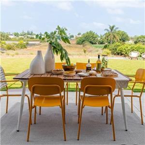 Sunshine Colorful Outdoor Garden Aluminium Chair Table Set New Arrival To Israel