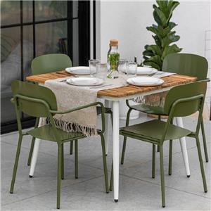 Conjunto de mesa e cadeira de alumínio para jardim ao ar livre colorido Sunshine, recém-chegado a Israel