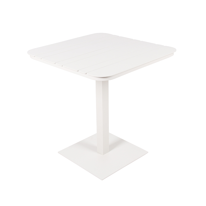 White Coffee Table Leisure Outdoor Courtyard Waterproof Square Table