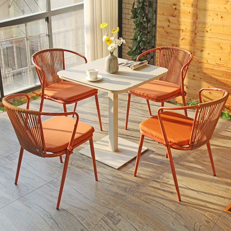 Woven Rope Dining Chair Commercial Hotel Outdoor Rope Chair