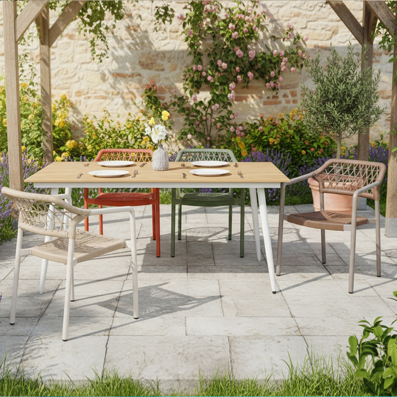 Acquista Set di sedie e tavolo da pranzo per esterni in alluminio intrecciato multicolore impilabili,Set di sedie e tavolo da pranzo per esterni in alluminio intrecciato multicolore impilabili prezzi,Set di sedie e tavolo da pranzo per esterni in alluminio intrecciato multicolore impilabili marche,Set di sedie e tavolo da pranzo per esterni in alluminio intrecciato multicolore impilabili Produttori,Set di sedie e tavolo da pranzo per esterni in alluminio intrecciato multicolore impilabili Citazioni,Set di sedie e tavolo da pranzo per esterni in alluminio intrecciato multicolore impilabili  l'azienda,