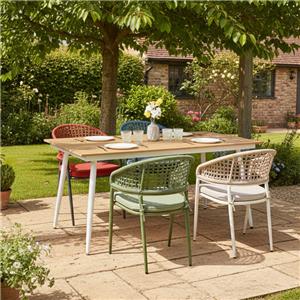 Lightweight Outdoor Patio Aluminum Frame Mesh Back Waterproof Rope Chair