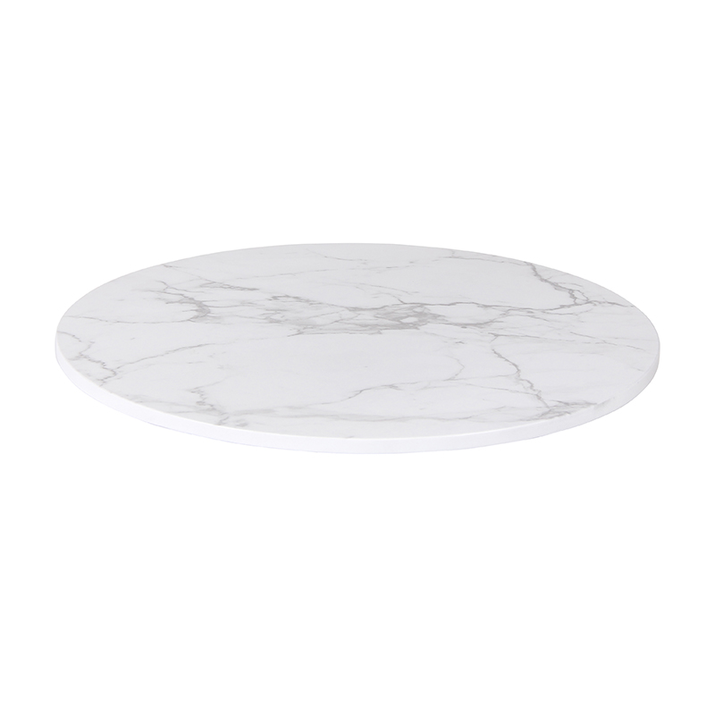 Waterproof Durable Resin Restaurant Table Top With Marble-Effect