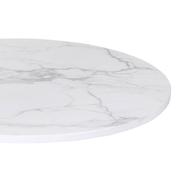 Waterproof Durable Resin Restaurant Table Top With Marble-Effect