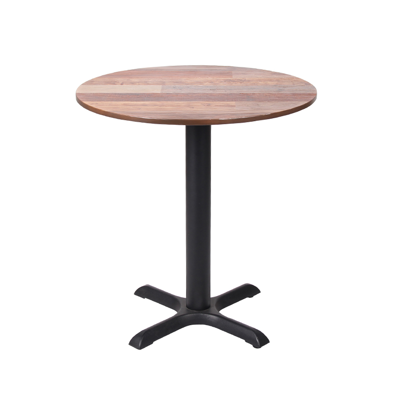 Sturdy Waterproof Wood Texture Circular Resin Table Top