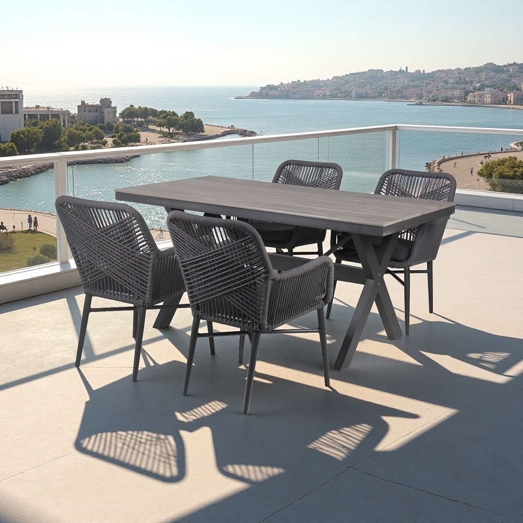 Rope Woven Balcony Furniture Se