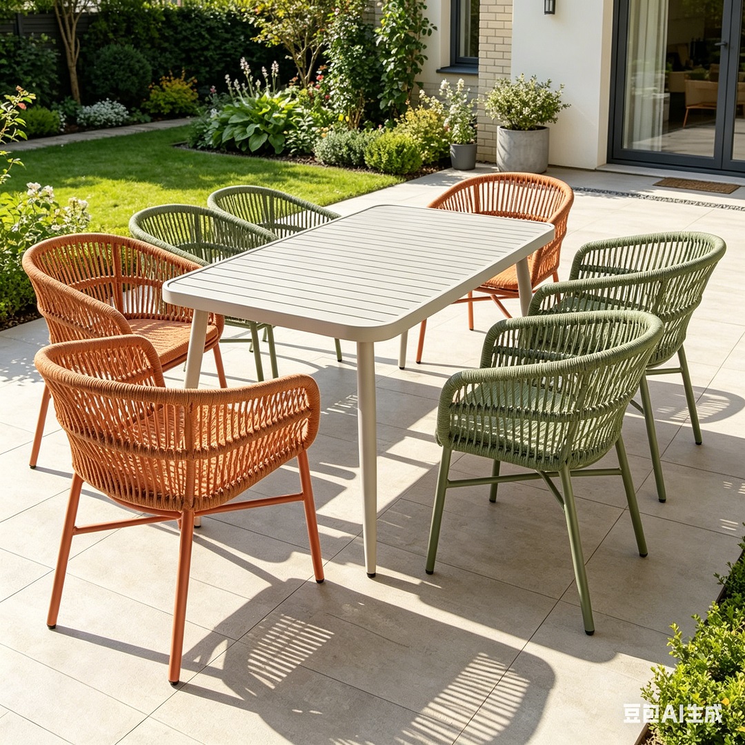 rope woven garden furniture