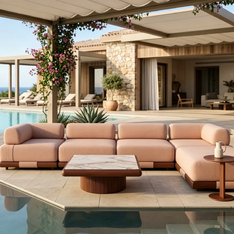 Soft Shapes And Organic Design In Luxury Outdoor Sofa Furniture