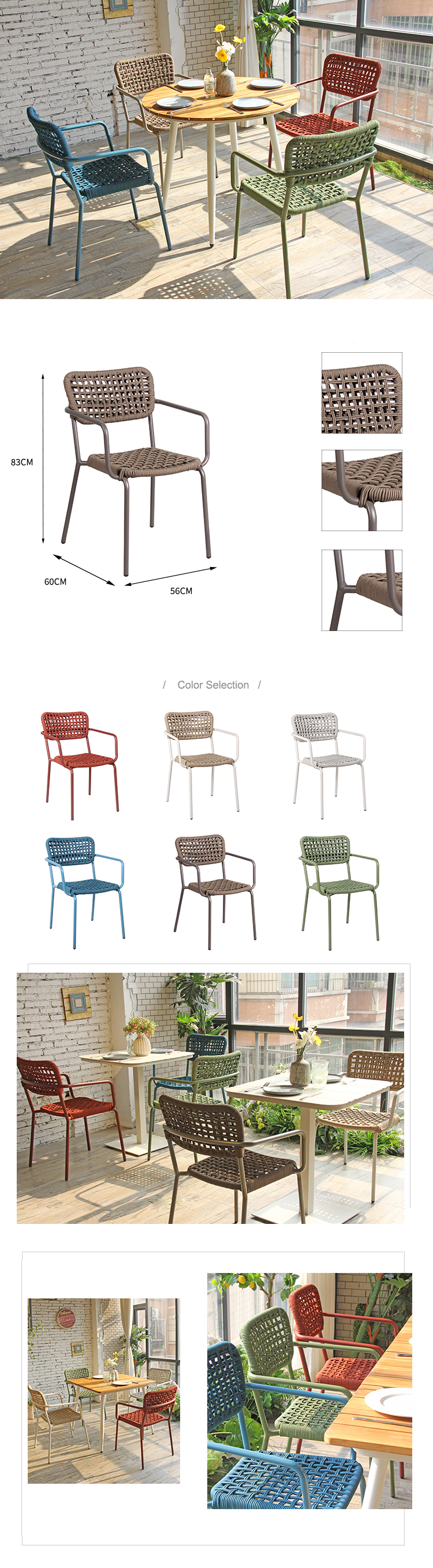 Outdoor Rope Woven Arm Chair Outdoor Rope Woven Arm Chair