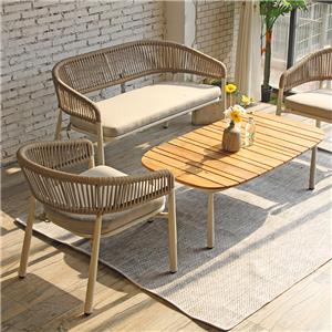 Premium Rope Outdoor Sofa Set With Center Table For Patio Or Garden