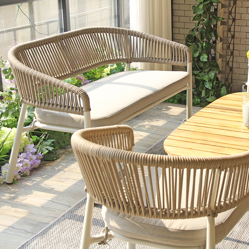 Premium Rope Outdoor Sofa Set With Center Table For Patio Or Garden