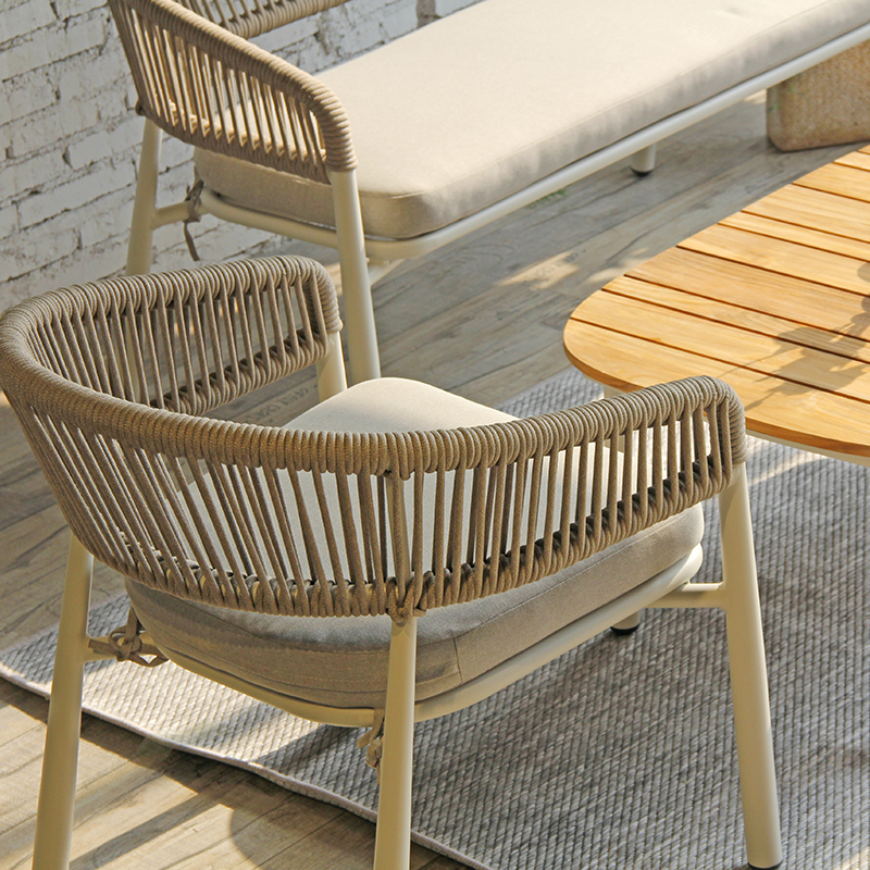 Premium Rope Outdoor Sofa Set With Center Table For Patio Or Garden