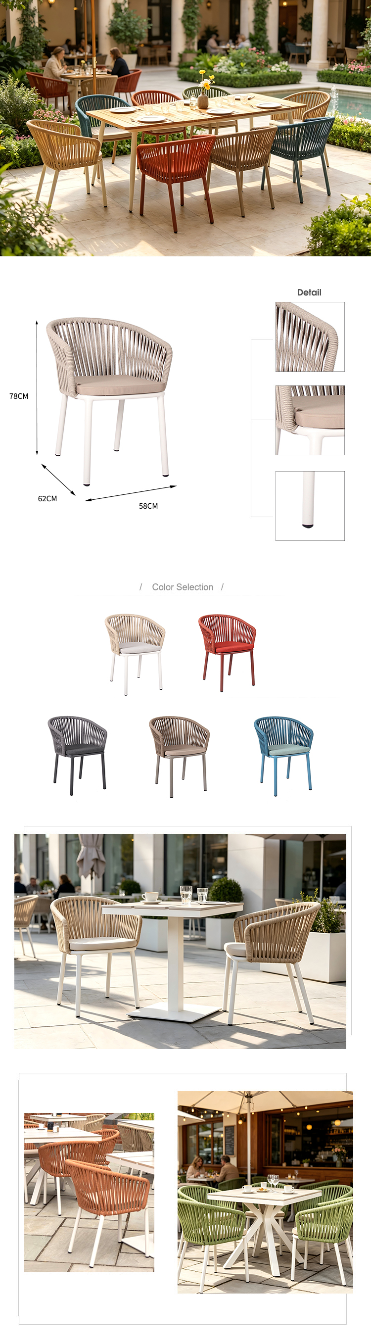 Outdoor Weave Rope Chair