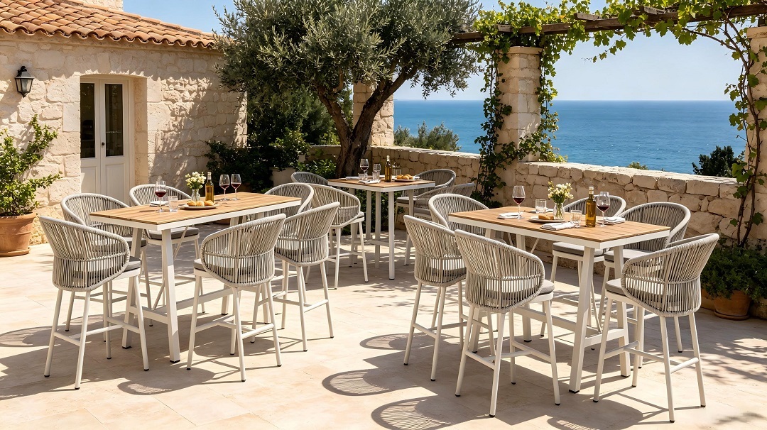 Woven Rope Outdoor Bar Furniture Woven Rope Outdoor Bar Furniture