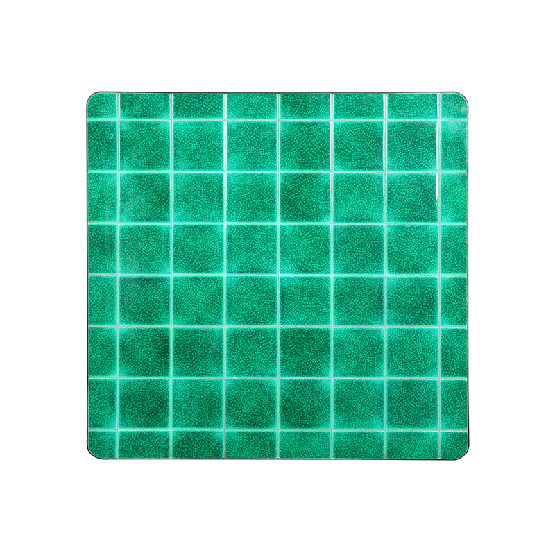 Green Square Mosaic Table Top Ceramic Tile Outdoor Patio Bistro Cafe Restaurant Furniture