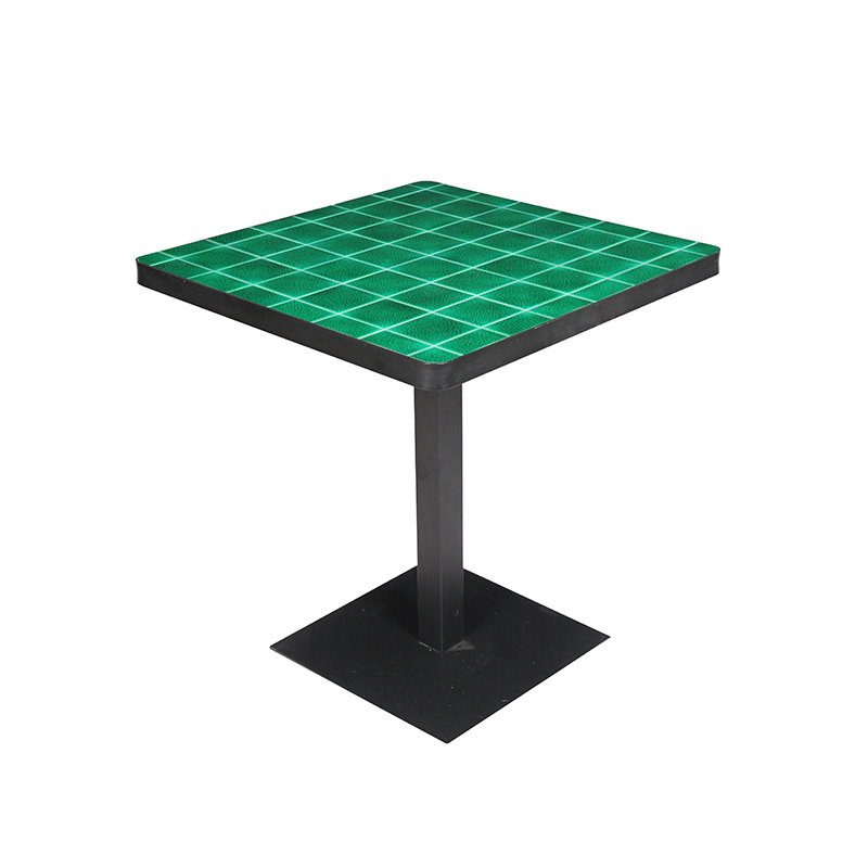 Green Square Mosaic Table Top Ceramic Tile Outdoor Patio Bistro Cafe Restaurant Furniture