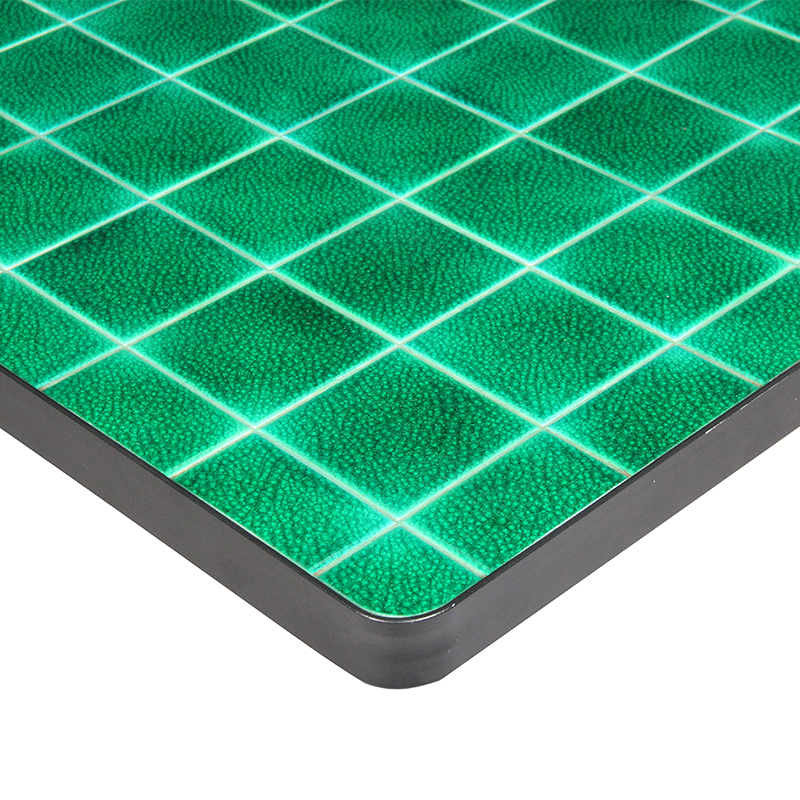 Green Square Mosaic Table Top Ceramic Tile Outdoor Patio Bistro Cafe Restaurant Furniture