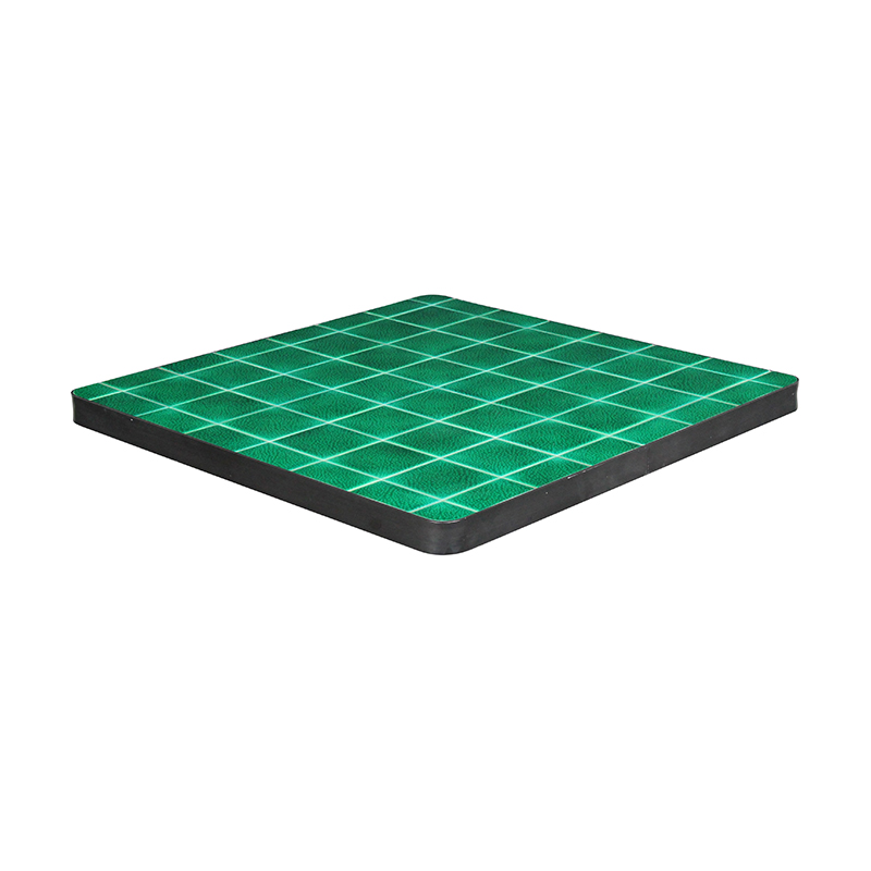 Green Square Mosaic Table Top Ceramic Tile Outdoor Patio Bistro Cafe Restaurant Furniture