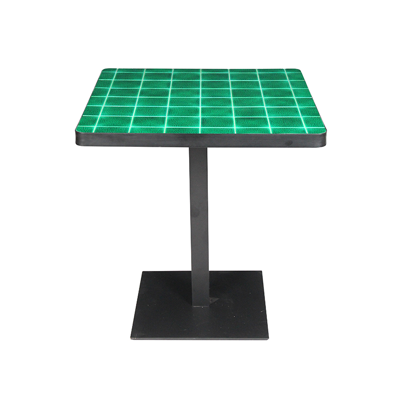 Green Square Mosaic Table Top Ceramic Tile Outdoor Patio Bistro Cafe Restaurant Furniture