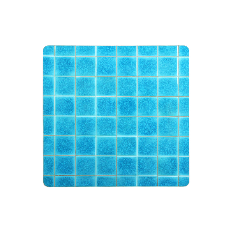 Heavy Duty Blue Square Mosaic Table Top Outdoor Patio Restaurant Cafe Dining Furniture
