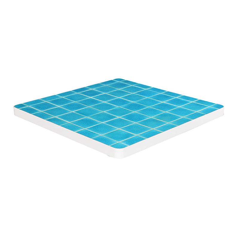 Heavy Duty Blue Square Mosaic Table Top Outdoor Patio Restaurant Cafe Dining Furniture