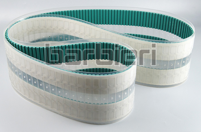 Perforated vacuum timing belt