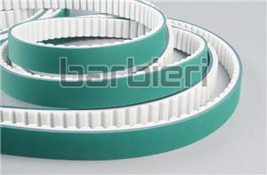 Timing belt back with polyamide fabric