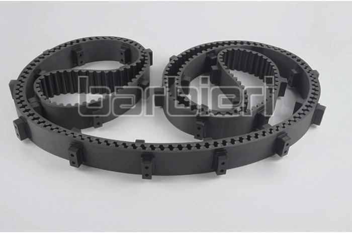 Black Bagged Spring Production Line Timing Belt With Nut Profiles