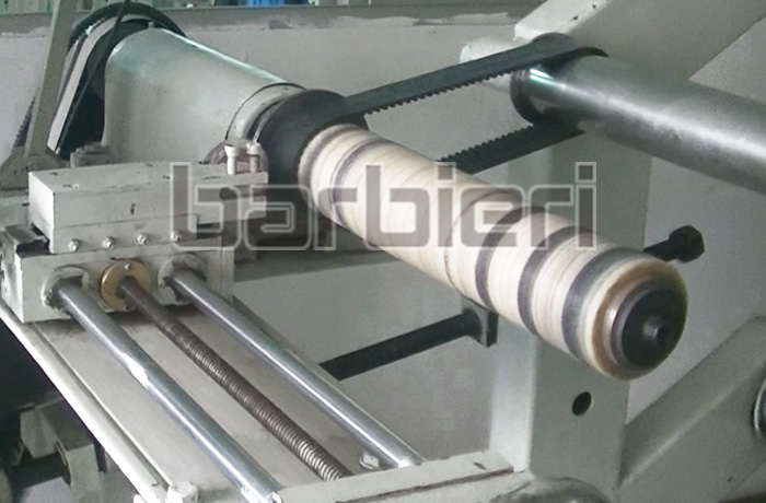 Synchronous belt slitting and cutting machine