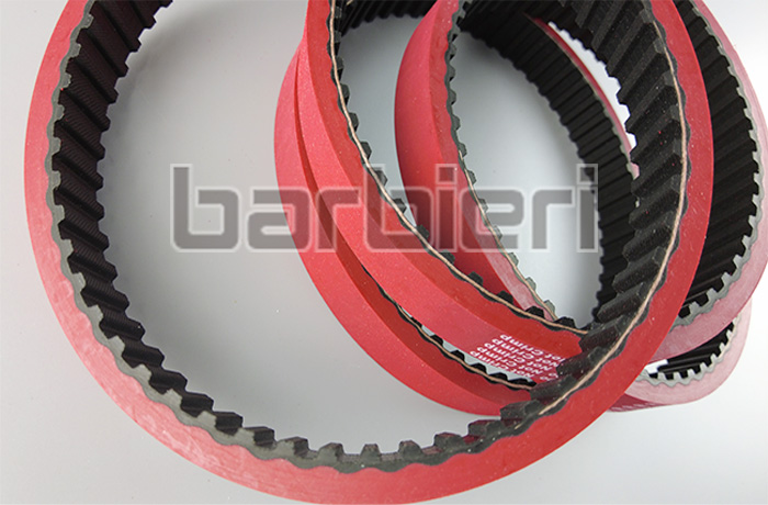 Red Rubber Coating Seamless Timing Belt