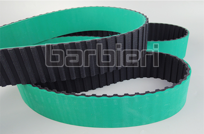 Groene rubberen coating rubberen distributieriemen