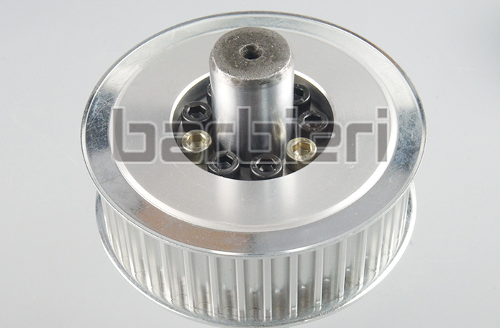 Tension sleeve keyless timing belt pulley