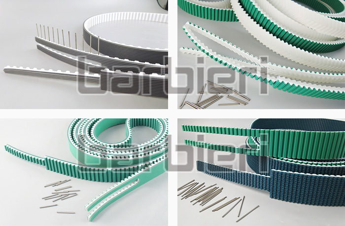 Quick pin splice timing belt