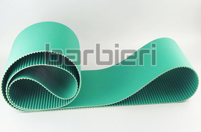 Noise reducing extra wide timing belt