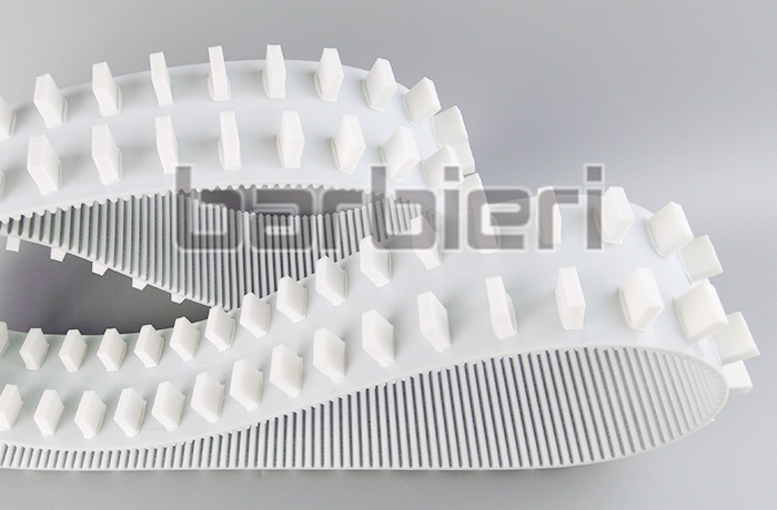 Timing Belt with Dual Rows Fixed Pitch Cleats