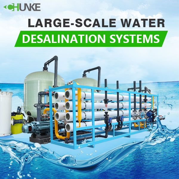 Large-scale water desalination systems