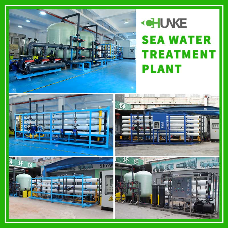 How much water is desalinated by the seawater desalination plant every day?