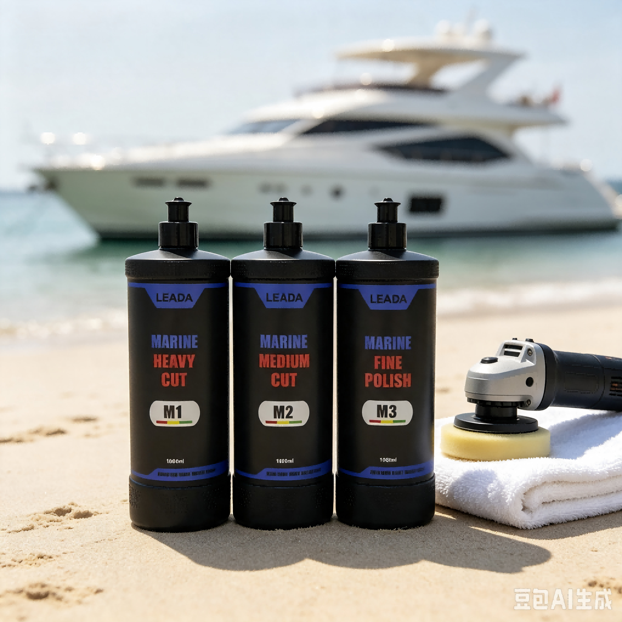 LEADA M1 M2 M3 Marine Polishing Compound Set