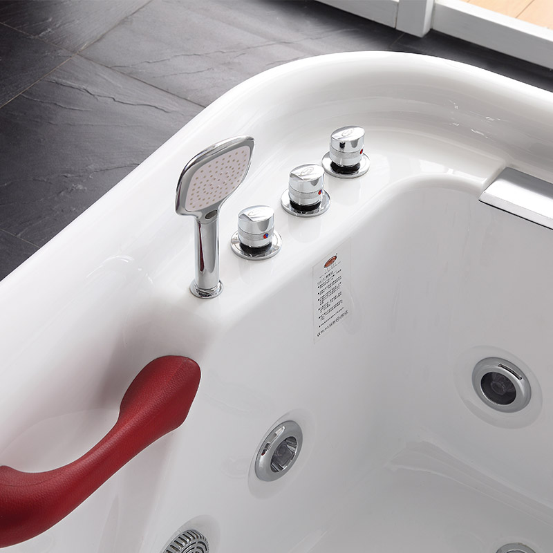 Supply 2 Persons Luxury Jacuzzi Tub With Led Light Bubble Control Panel