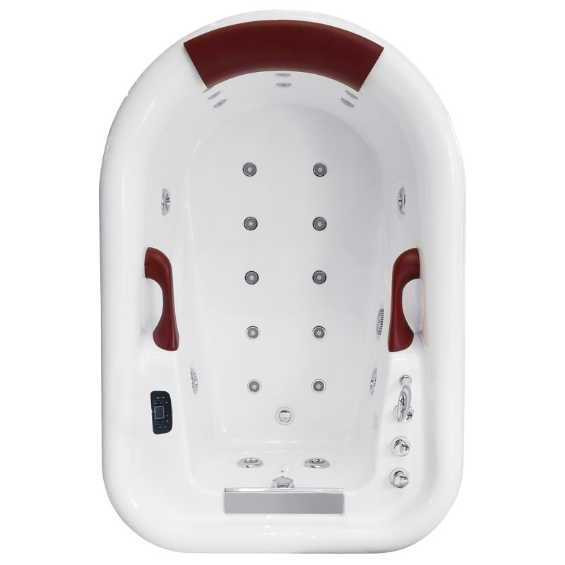 Supply 2 Persons Luxury Jacuzzi Tub With Led Light Bubble Control Panel