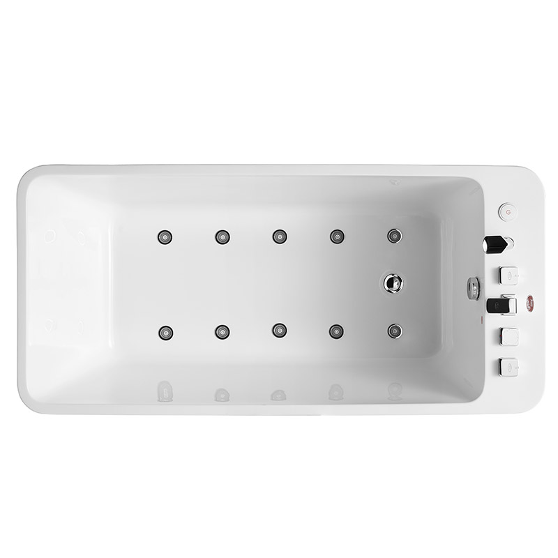 Popular Acrylic Square Stand Alone Tub With Brass Fitting