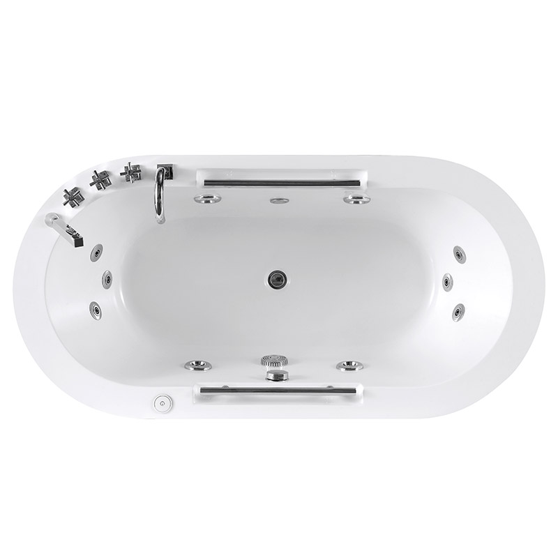 Oval Acrylic 1-piece Body Tub With Brass Fitting And 2 Handles