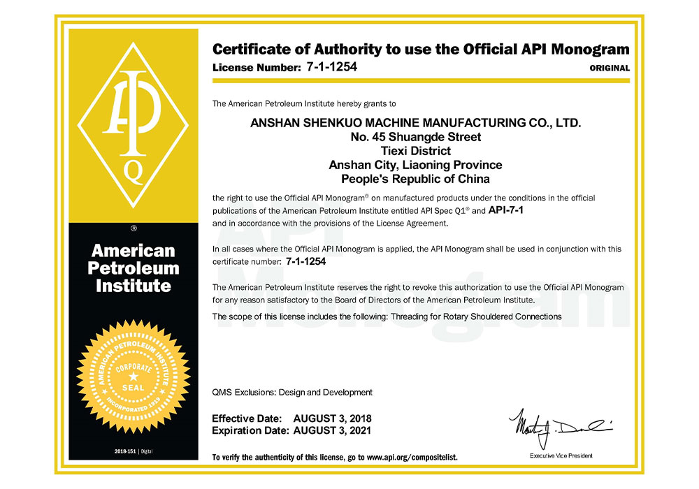 Сертификат API