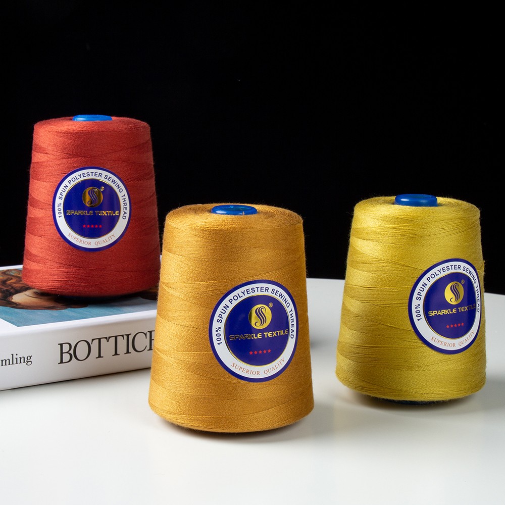 Customized 20s/2 8000 Yards Spun Sewing Polyester Thread For Jeans