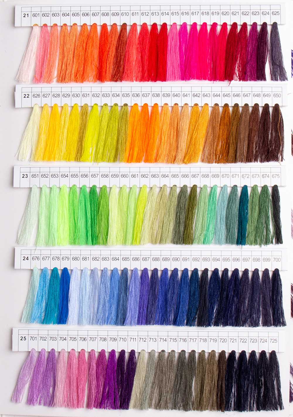 Китай Сверкающая швейная нитка 1000 цветов Цветная карта, производитель