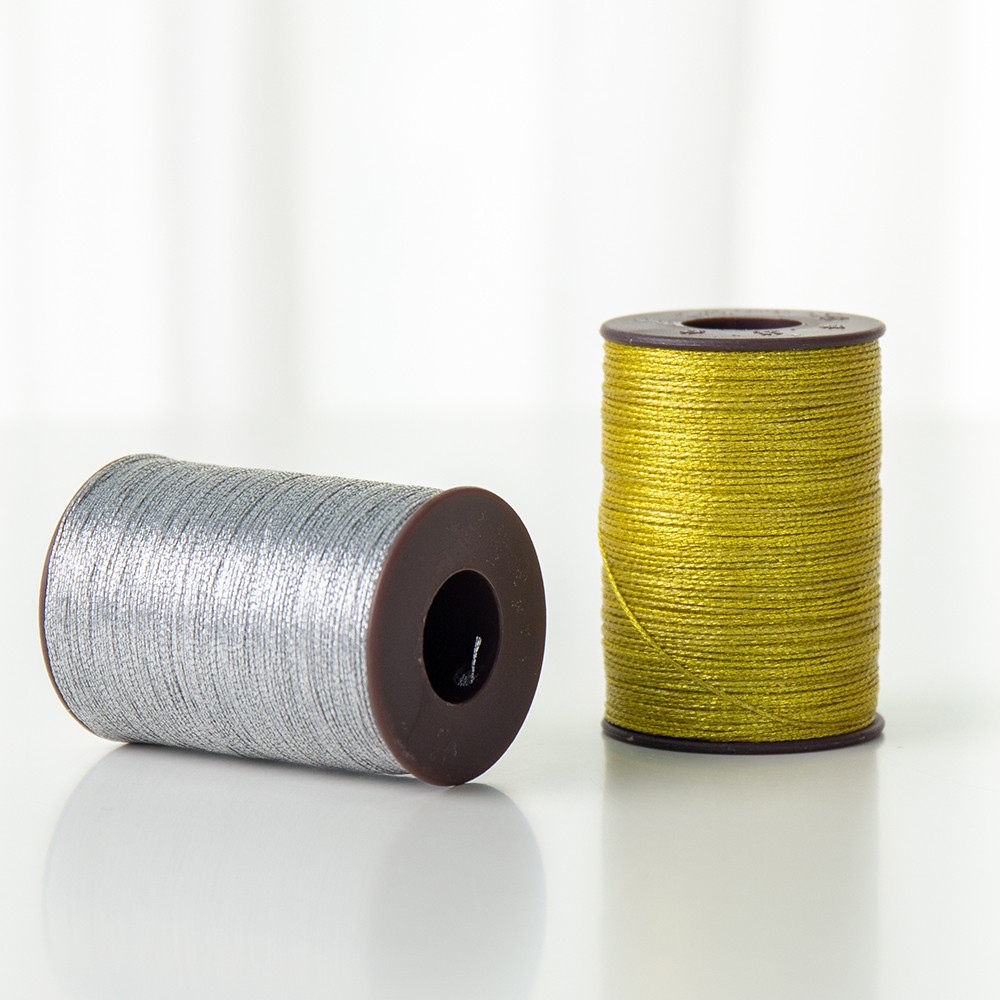 Gold Silver Metallic Wax Thread For Bracelets Macrame