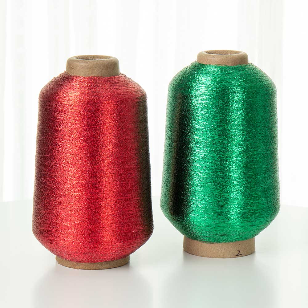 Китай Тип MX металлическая пряжа из полиэстера с люрексом для свитеров, трикотажа, трикотажной ткани, производитель