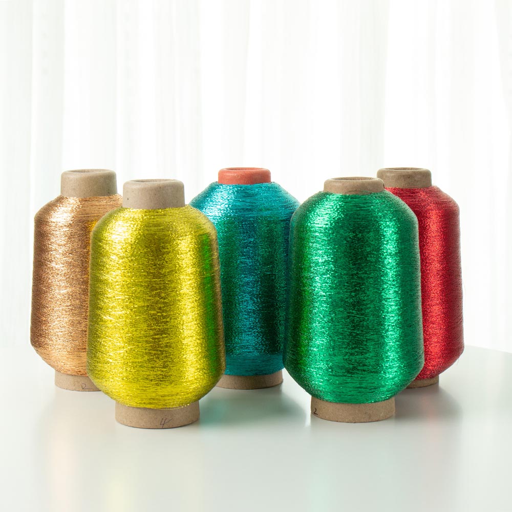 Китай Тип MX металлическая пряжа из полиэстера с люрексом для свитеров, трикотажа, трикотажной ткани, производитель