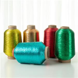 MX-Typ Metallic-Strickgarn Polyester-Lurex-Garn für Pullover, Strickwaren, Trikotstoffe