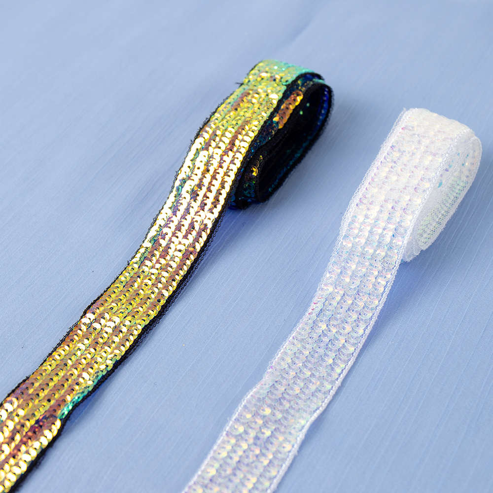 Colorful Sequin Embroidery Lace For Clothing Accessories